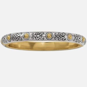 Brighton Aries two toned hinged magnetic closure bangle bracelet